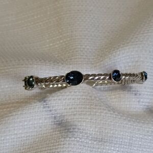 Brighton Silver Bracelet with Blue Stones